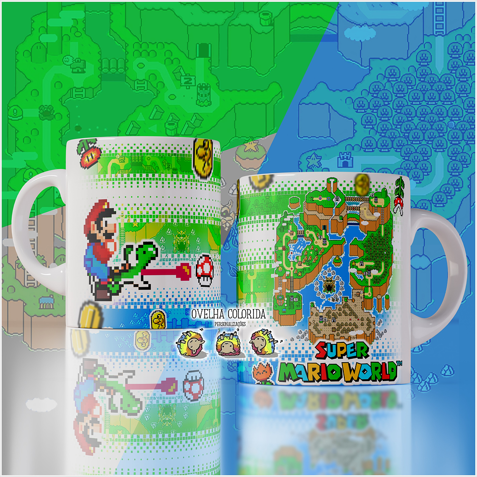 8 Artes para Caneca Super Mario Arquivo Editável 1