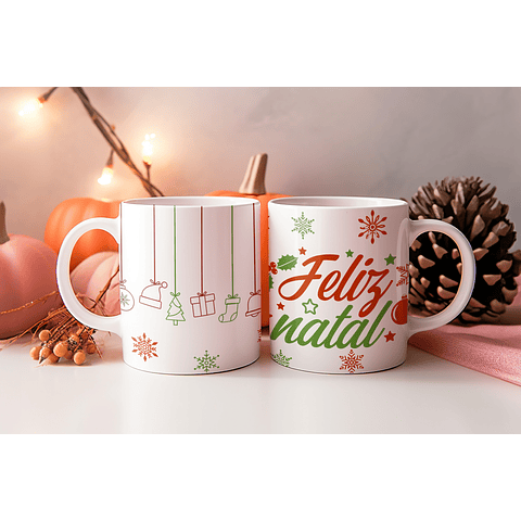 8 Artes para Caneca Natal Arquivo Editável