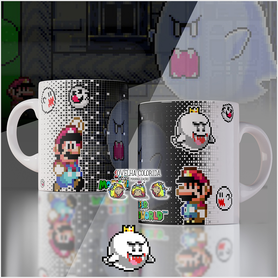 8 Artes para Caneca Super Mario Arquivo Editável 2