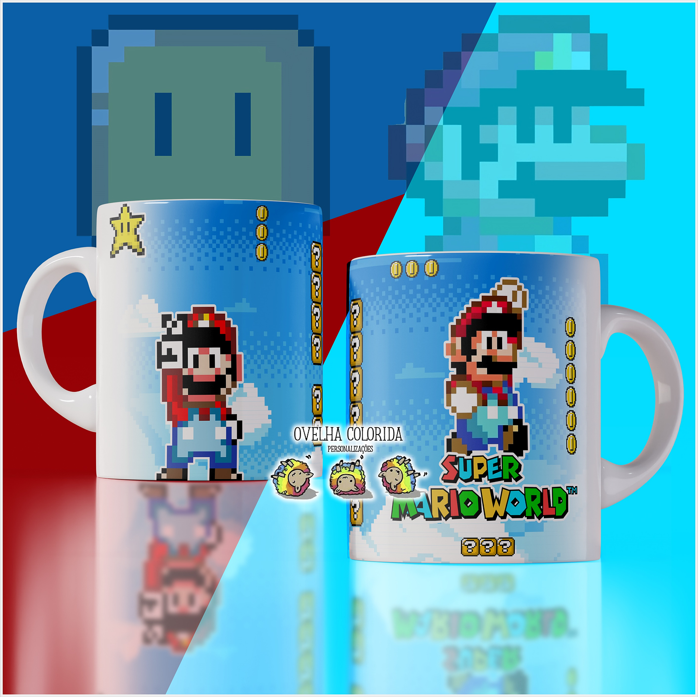 8 Artes para Caneca Super Mario Arquivo Editável 3