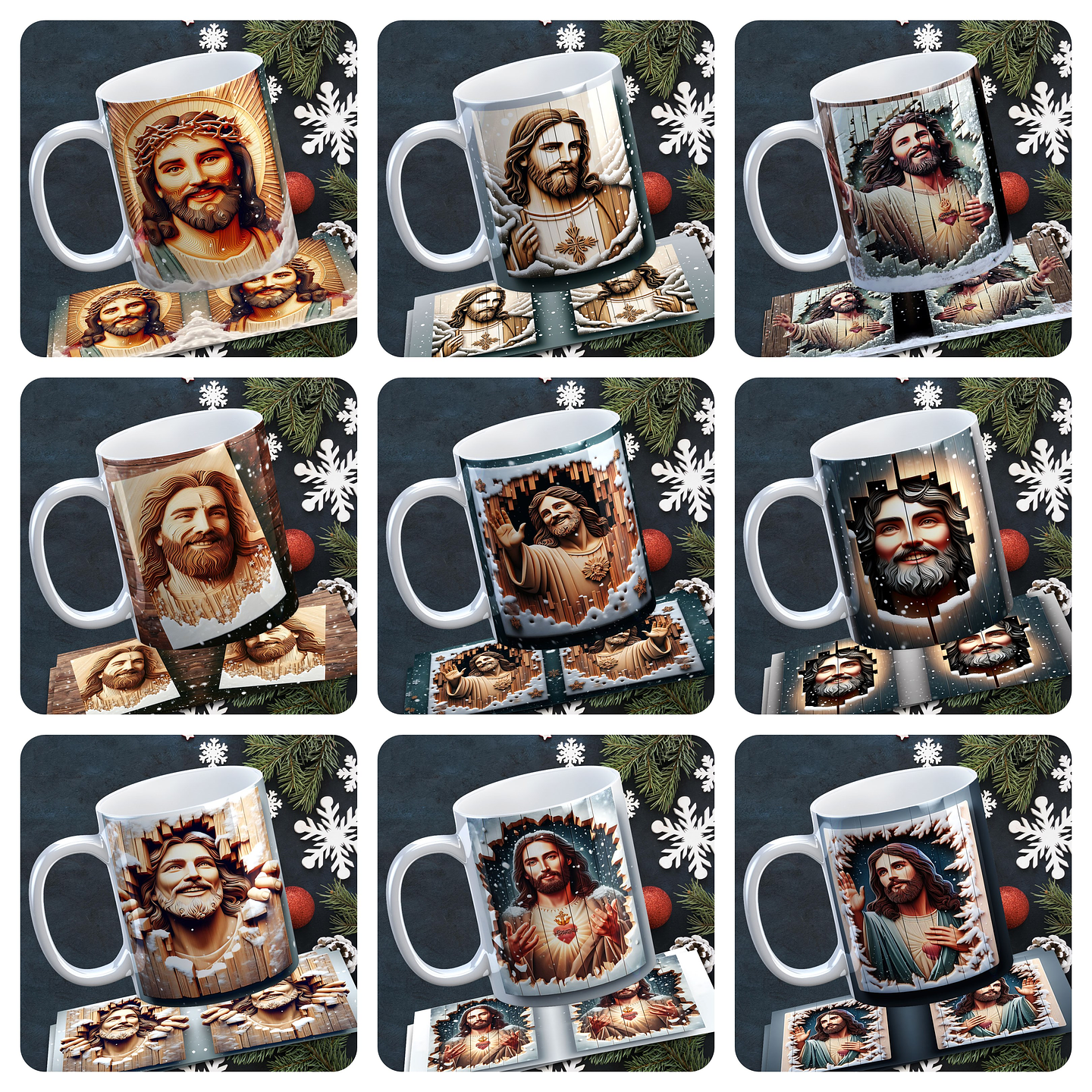 10 Artes para Caneca Natal Cristo Arquivo em Jpg  1