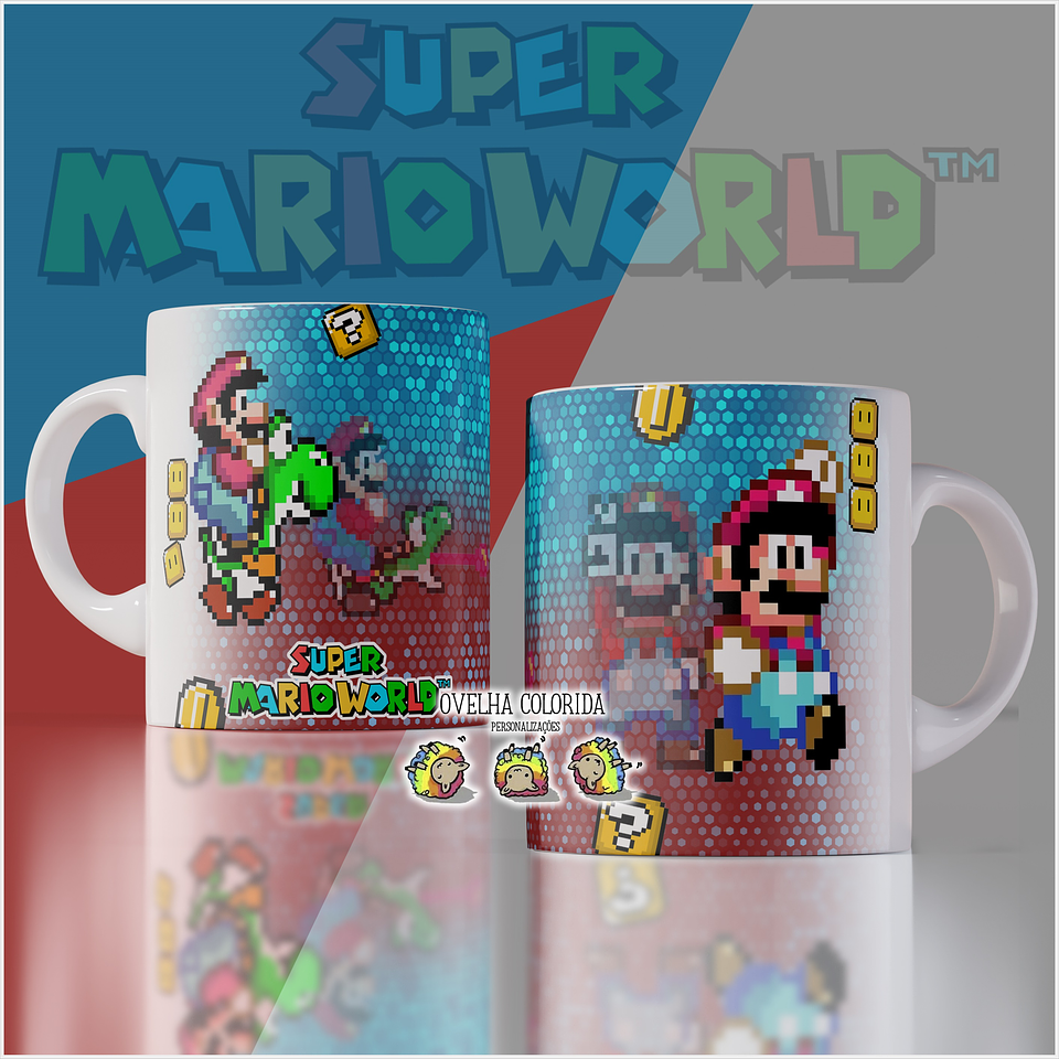 8 Artes para Caneca Super Mario Arquivo Editável 6
