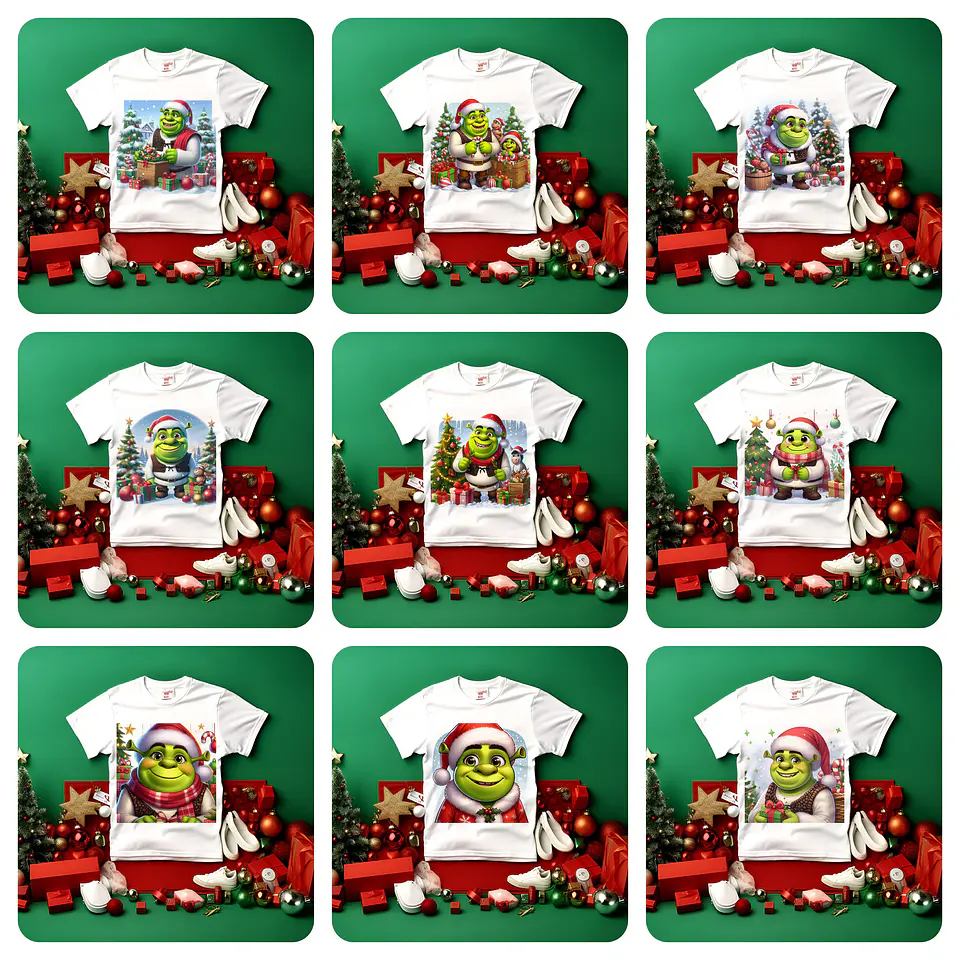 10 Artes para Camisa Natal Shuerk Arquivo em Jpg 1