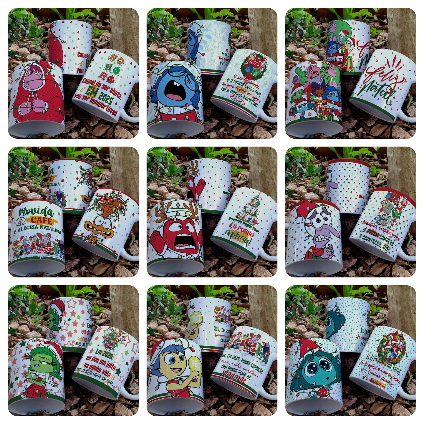 12 Artes para Caneca Divertidamente Natal Arquivo Editável 1