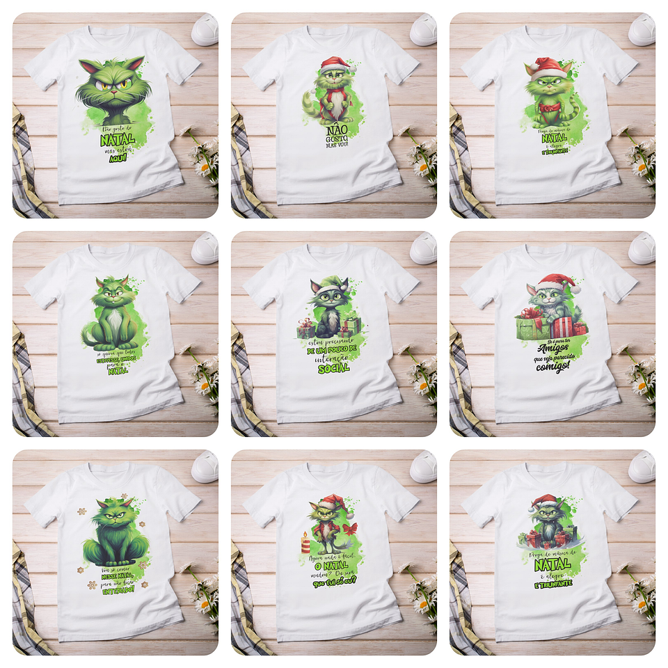 15 Artes para Caneca Grinch Natal Arquivo Editável  2