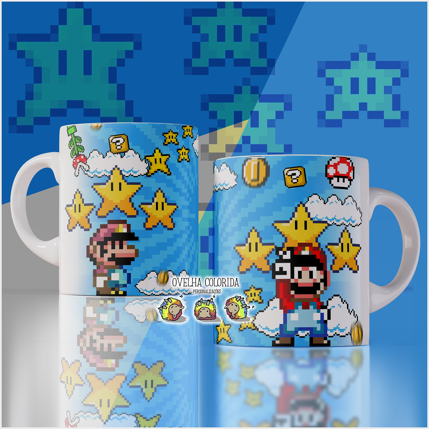 8 Artes para Caneca Super Mario Arquivo Editável 8