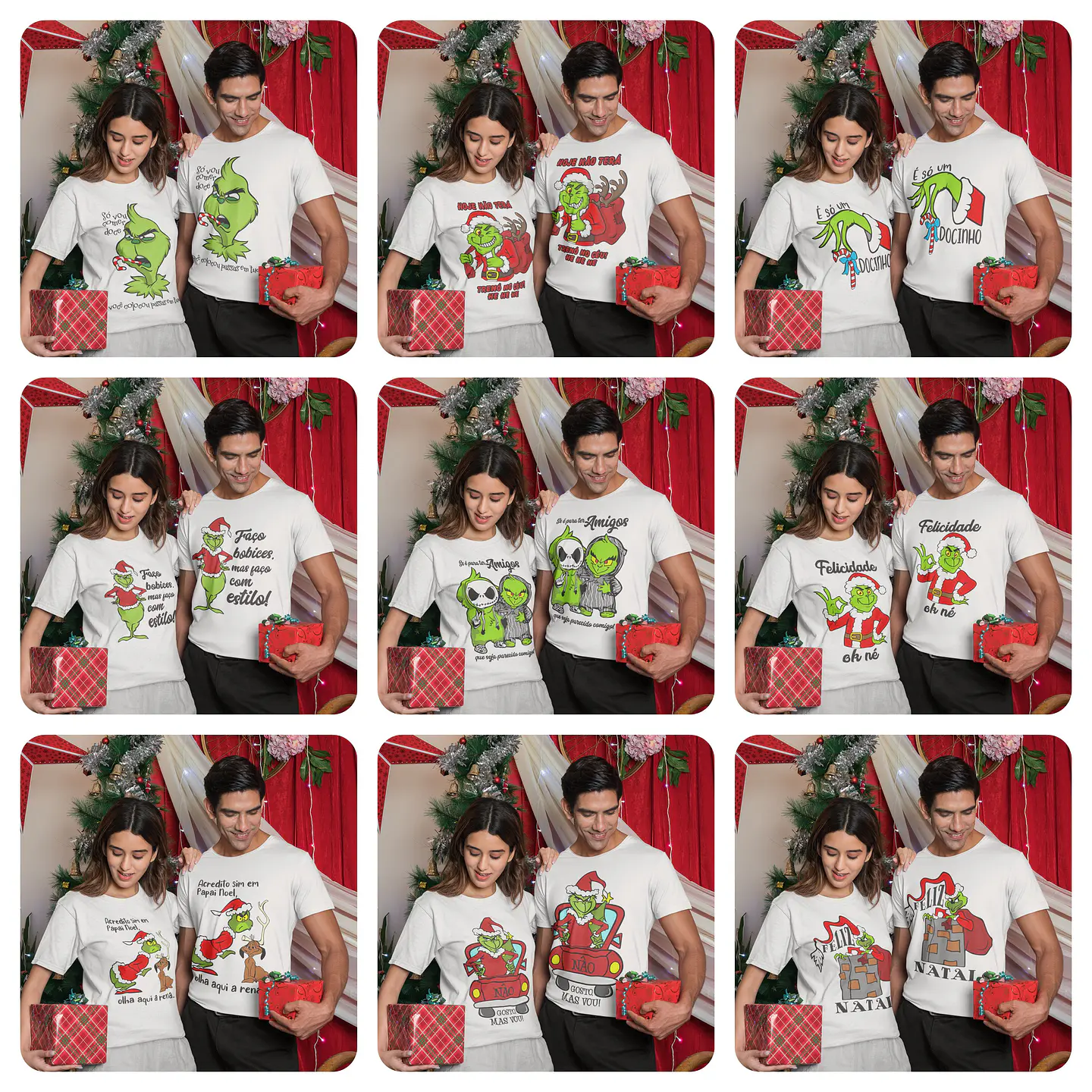 15 Artes para Camisa Natal Grinch Arquivo Editável 1