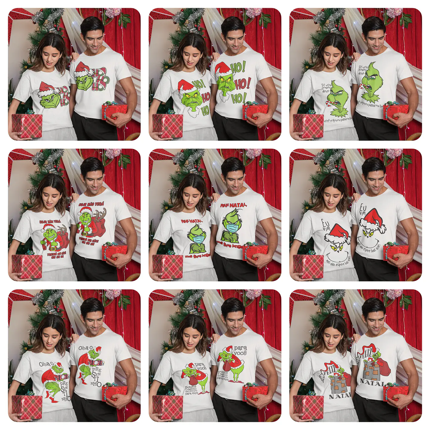 15 Artes para Camisa Natal Grinch Arquivo Editável 2