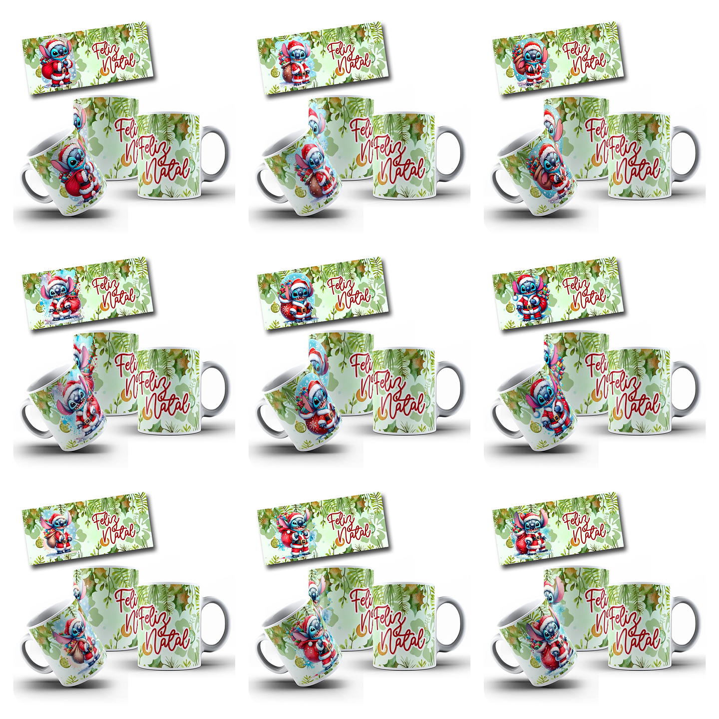 15 Artes para Caneca Stitch Natal Arquivo em Png  1