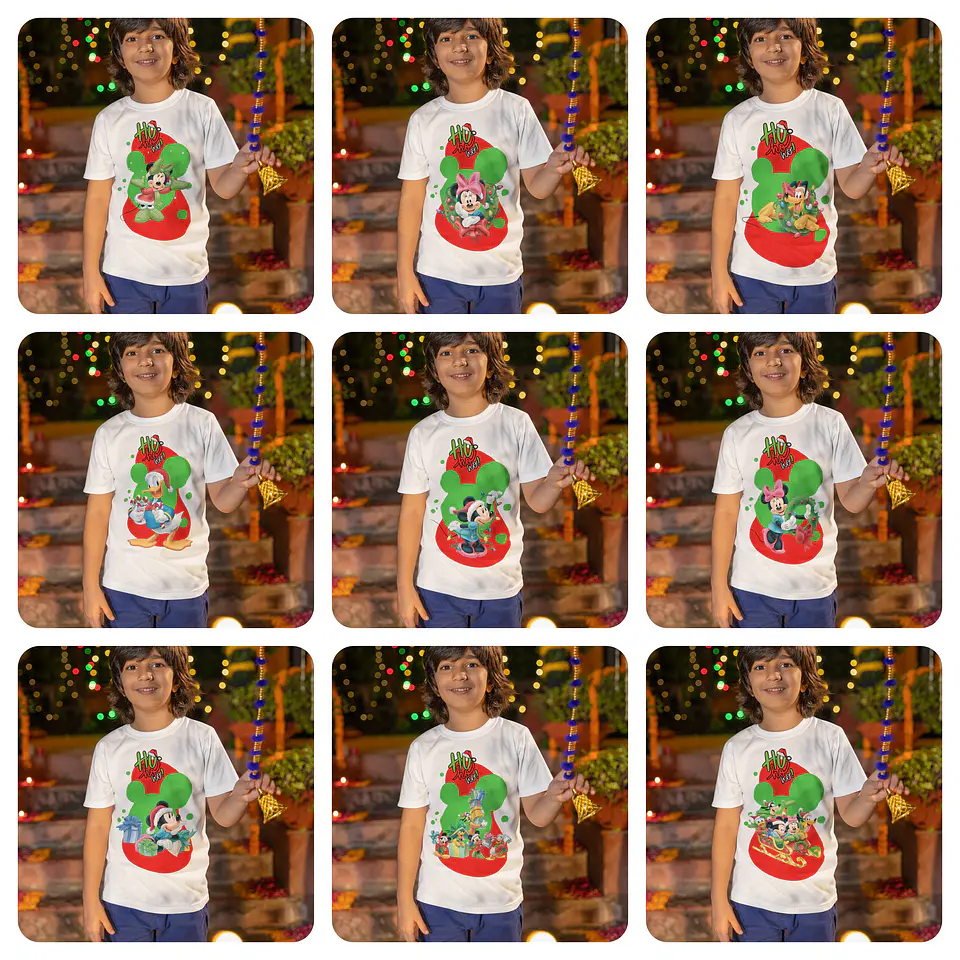 19 Artes para Camisa Natal Mickey Arquivo Editável  1