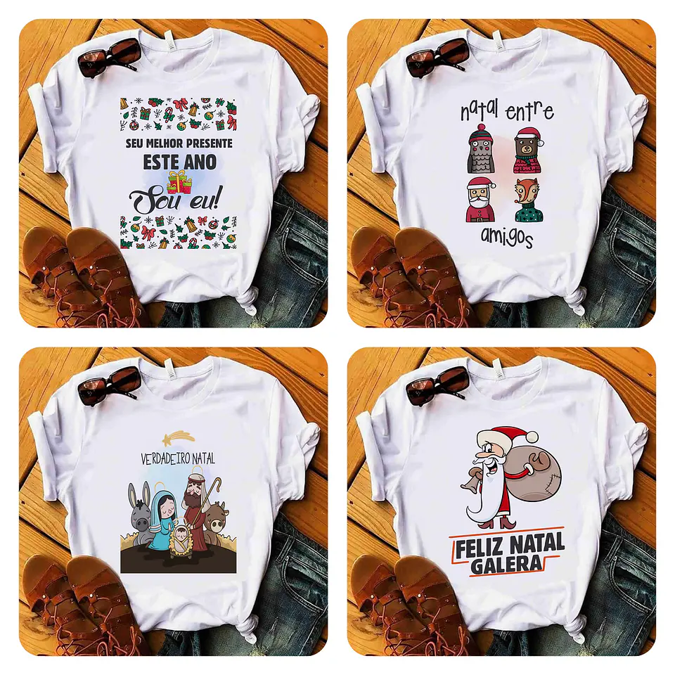 20 Artes para Camisa Natal Arquivo Editável  1