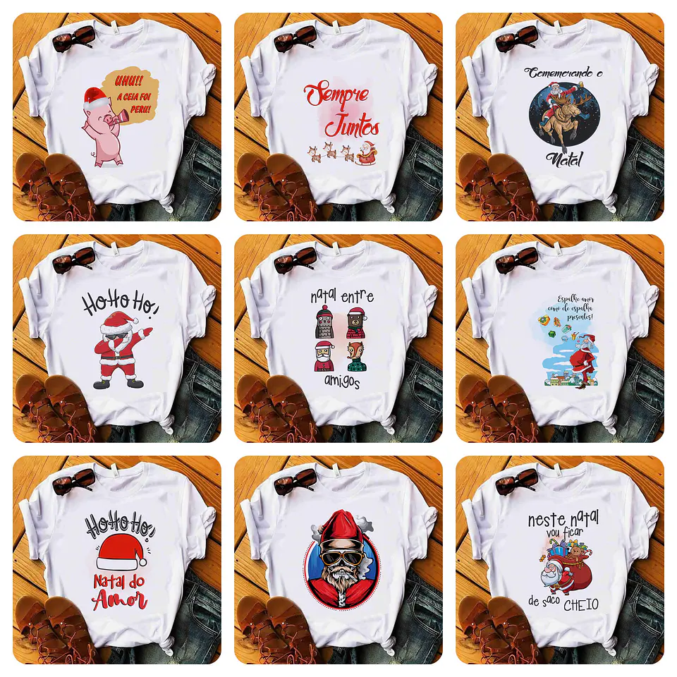 20 Artes para Camisa Natal Arquivo Editável  3