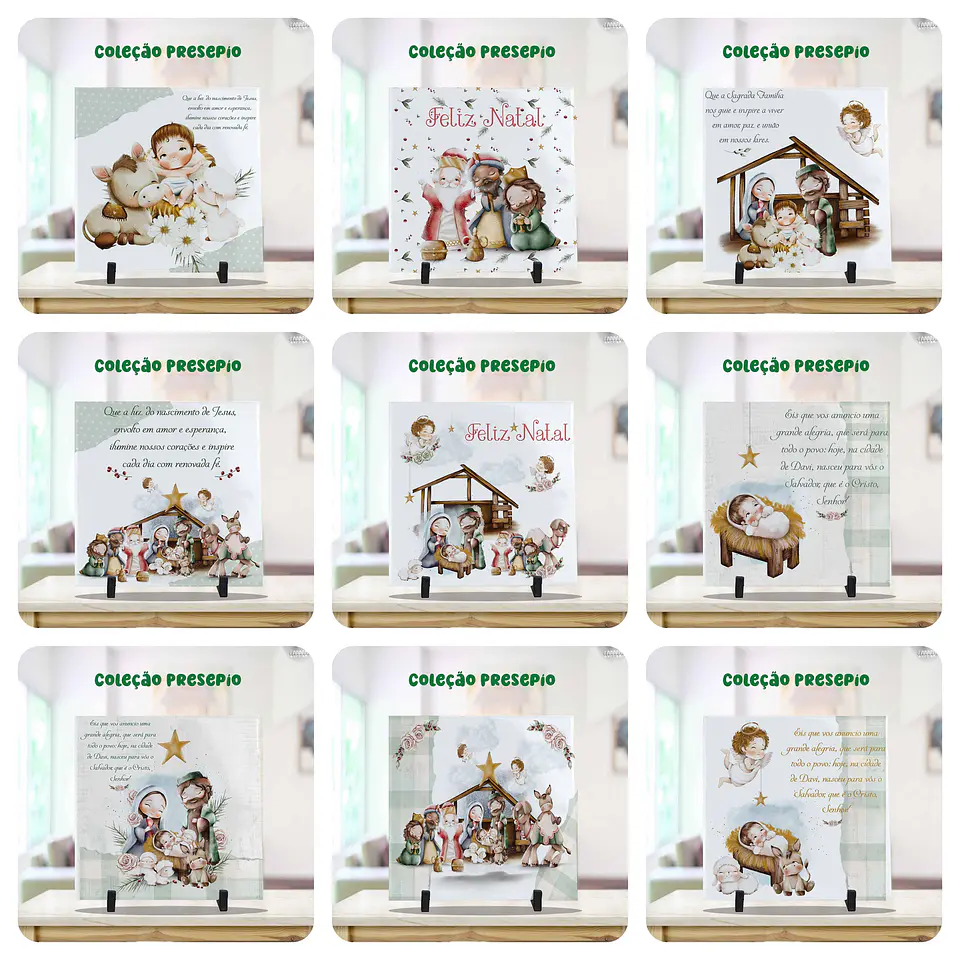 20 Artes para Caneca e Azulejo Presépio Natal Arquivo Editável 2