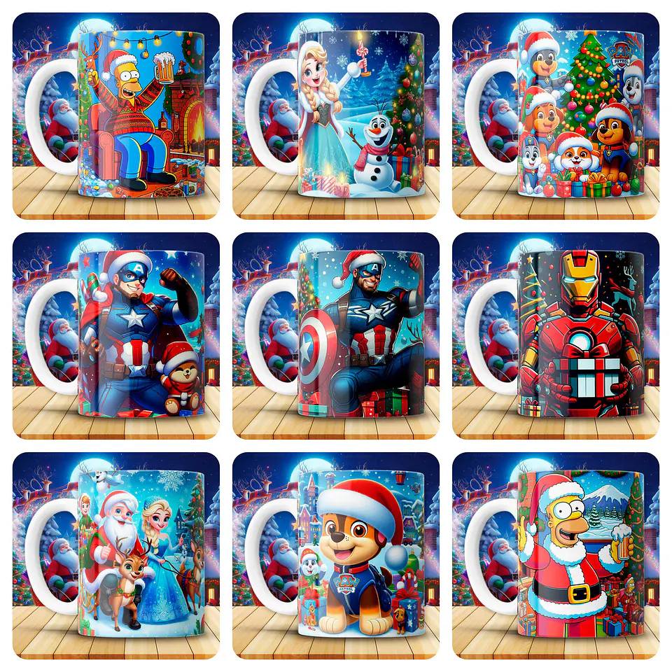 37 Artes para Caneca Personagens Arquivo em Jpg   2