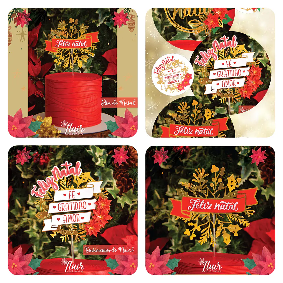 Arquivo de Corte Topo de Bolo Natal Noel em Studio e Pdf 1