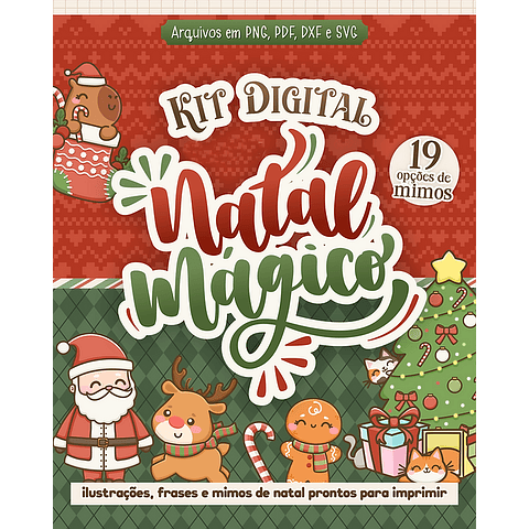 Kit Digital Natal Papai Noel + Mimos em Png 