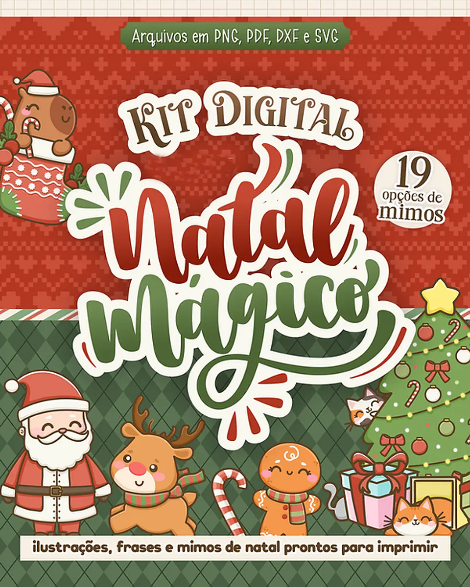 Kit Digital Natal Papai Noel + Mimos em Png  1