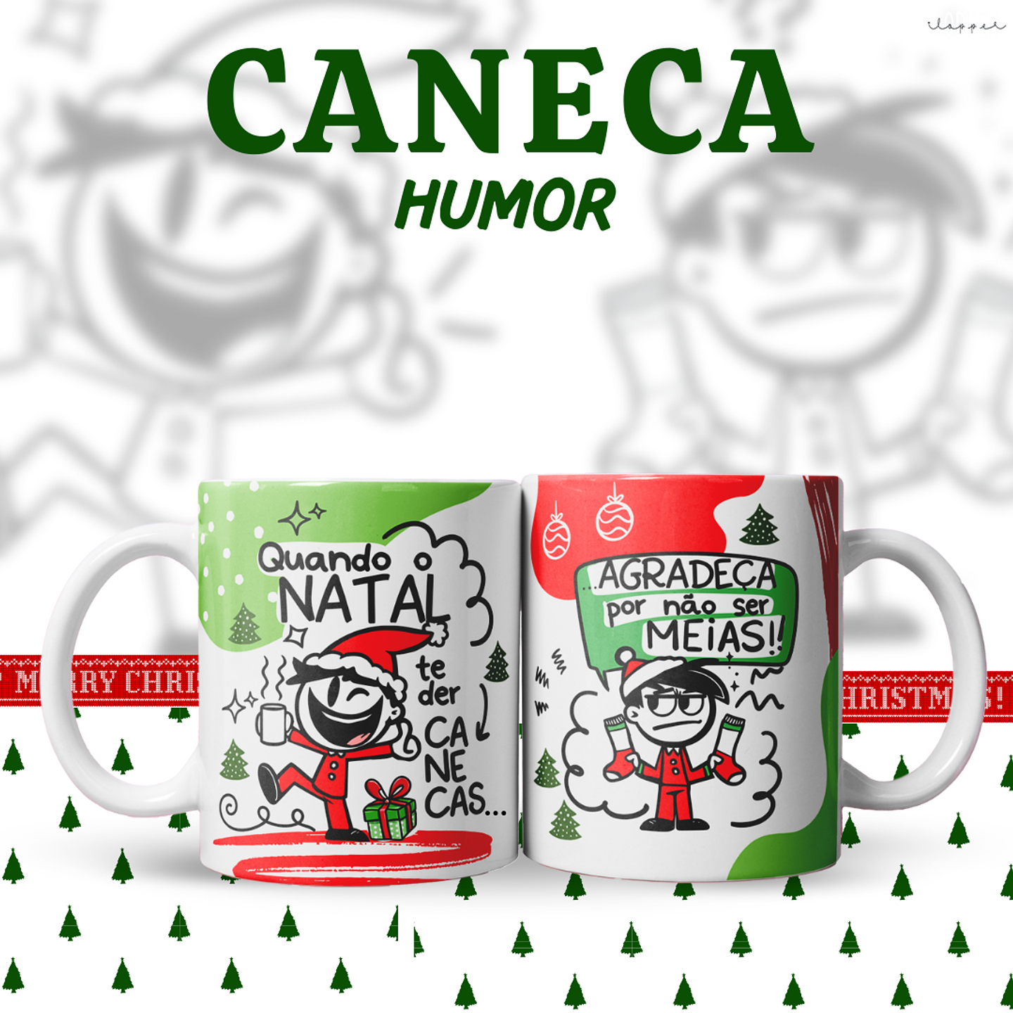 12 Artes Caneca Natal Humor Arquivo em Jpg 6