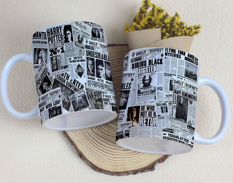 Artes Caneca Fotos Jornal Arquivo Editável  1