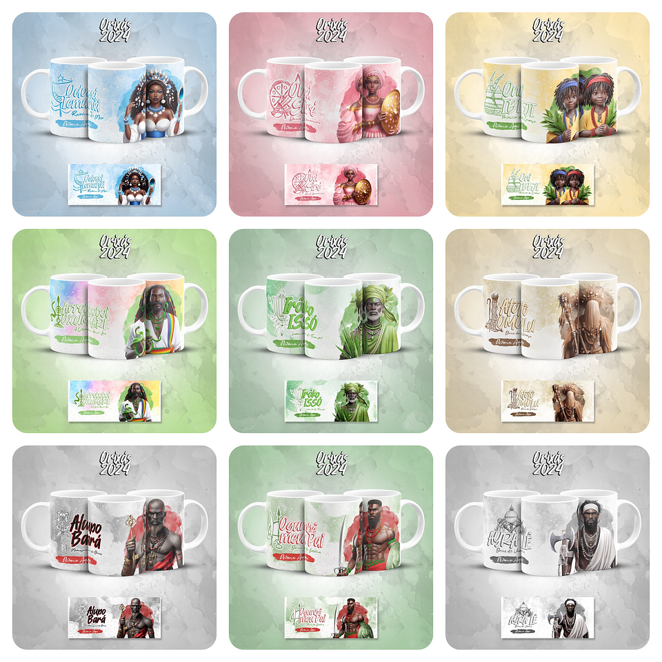 44 Artes Caneca Orixás Santinhos Umbanda Arquivo em Jpg 9