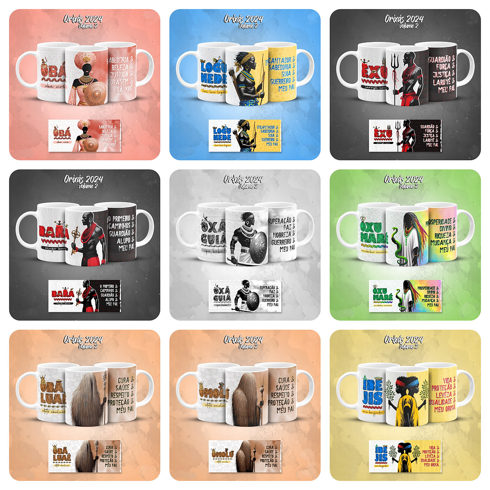 44 Artes Caneca Orixás Santinhos Umbanda Arquivo em Jpg 11