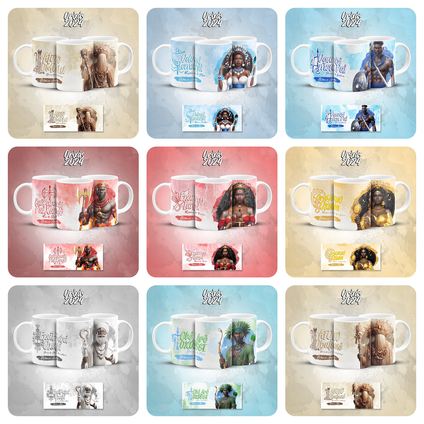 44 Artes Caneca Orixás Santinhos Umbanda Arquivo em Jpg 13