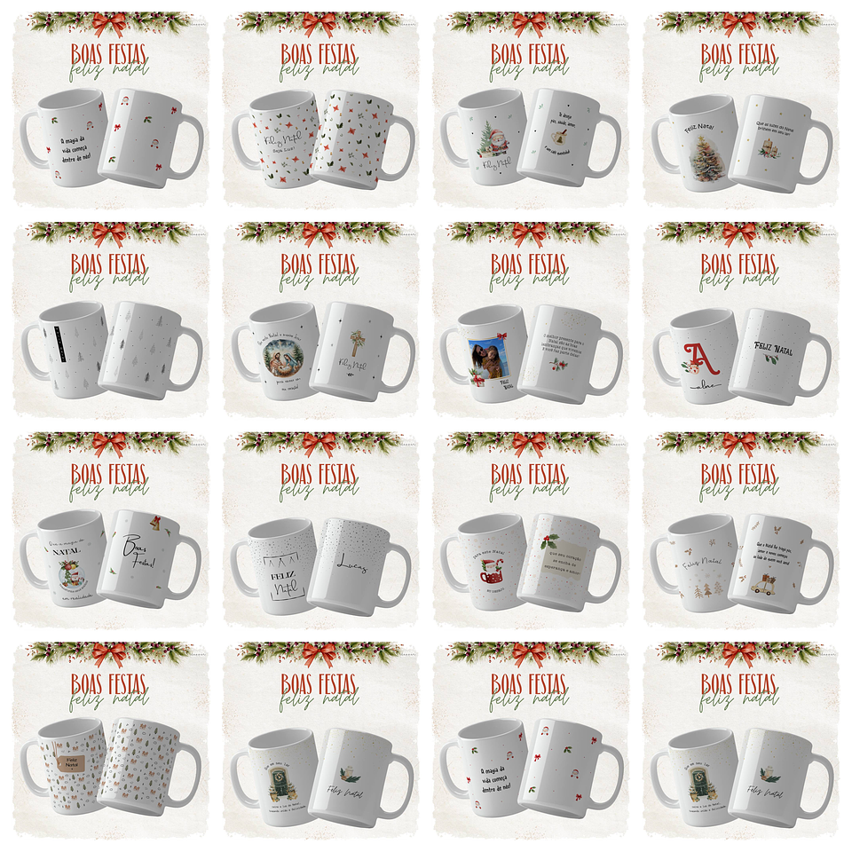 14 Artes Caneca Natal Mais Alfabeto Minimalista Arquivo Editável 1