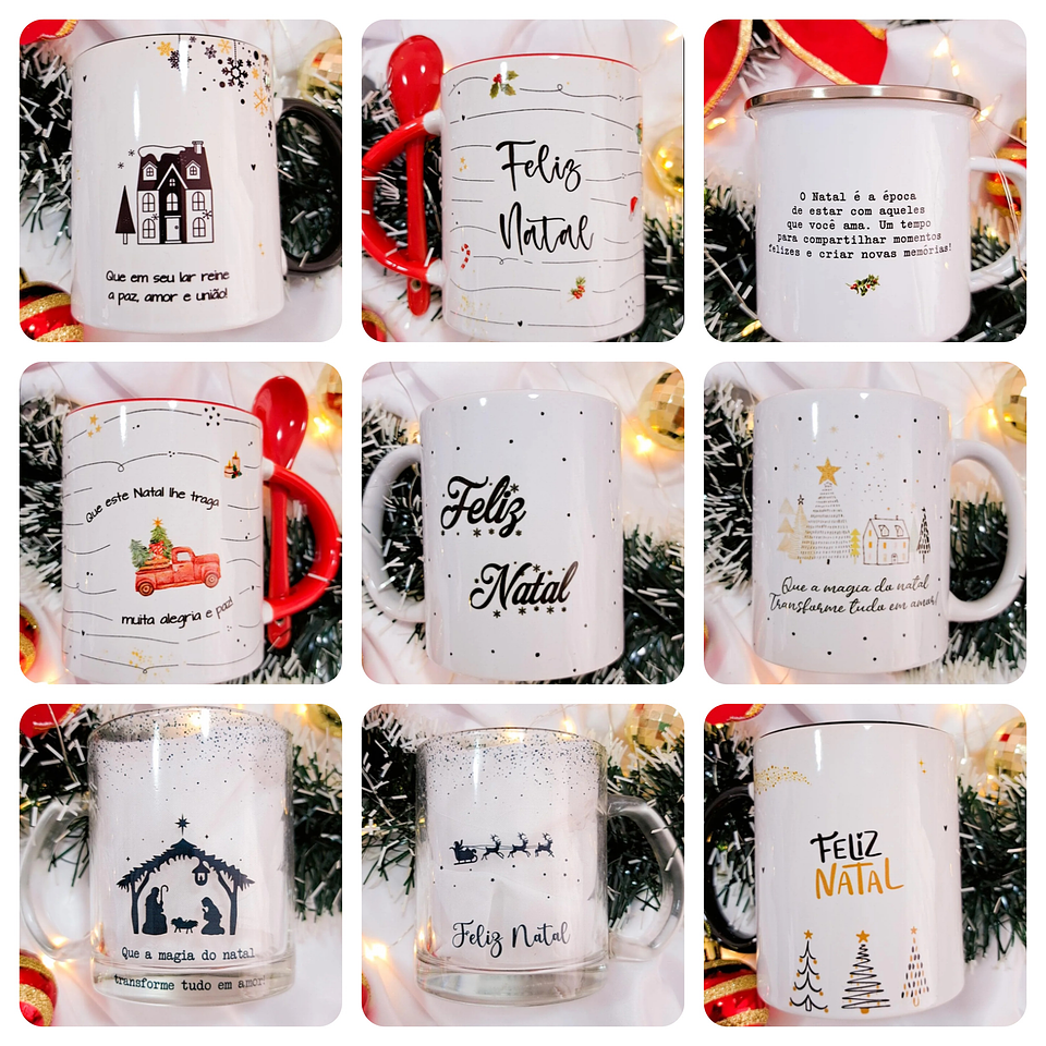 14 Artes Caneca Natal Mais Alfabeto Arquivo Editável  1