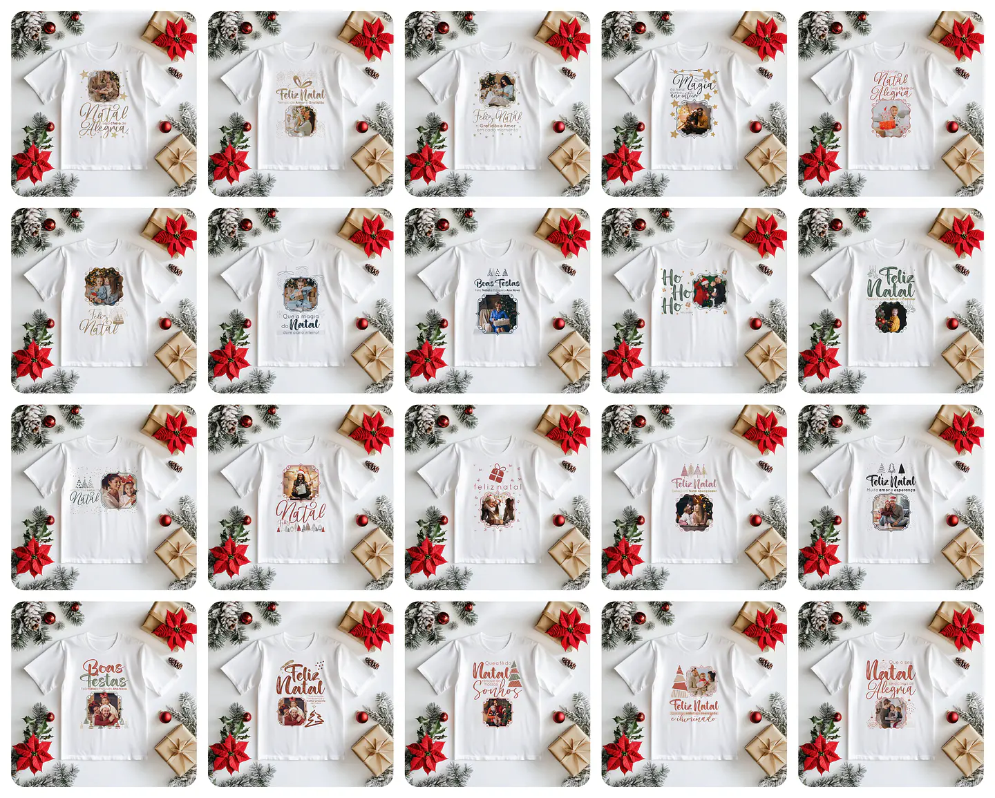 20 Artes para Camisa Natal Arquivo Editável  1