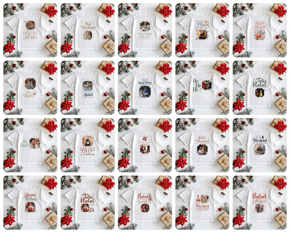 20 Artes para Camisa Natal Arquivo Editável  1