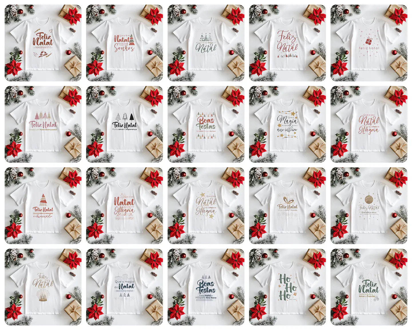 20 Artes para Camisa Natal Arquivo Editável  2