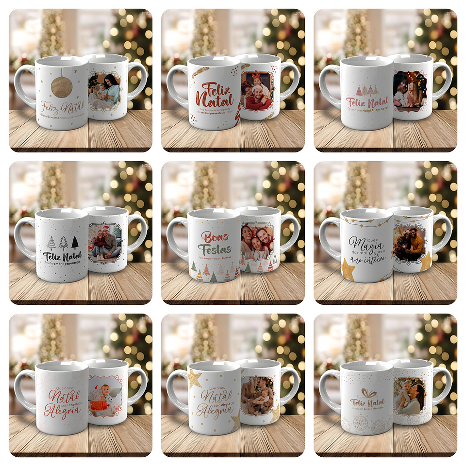 21 Artes Caneca Natal Com Foto Arquivo Editável 1