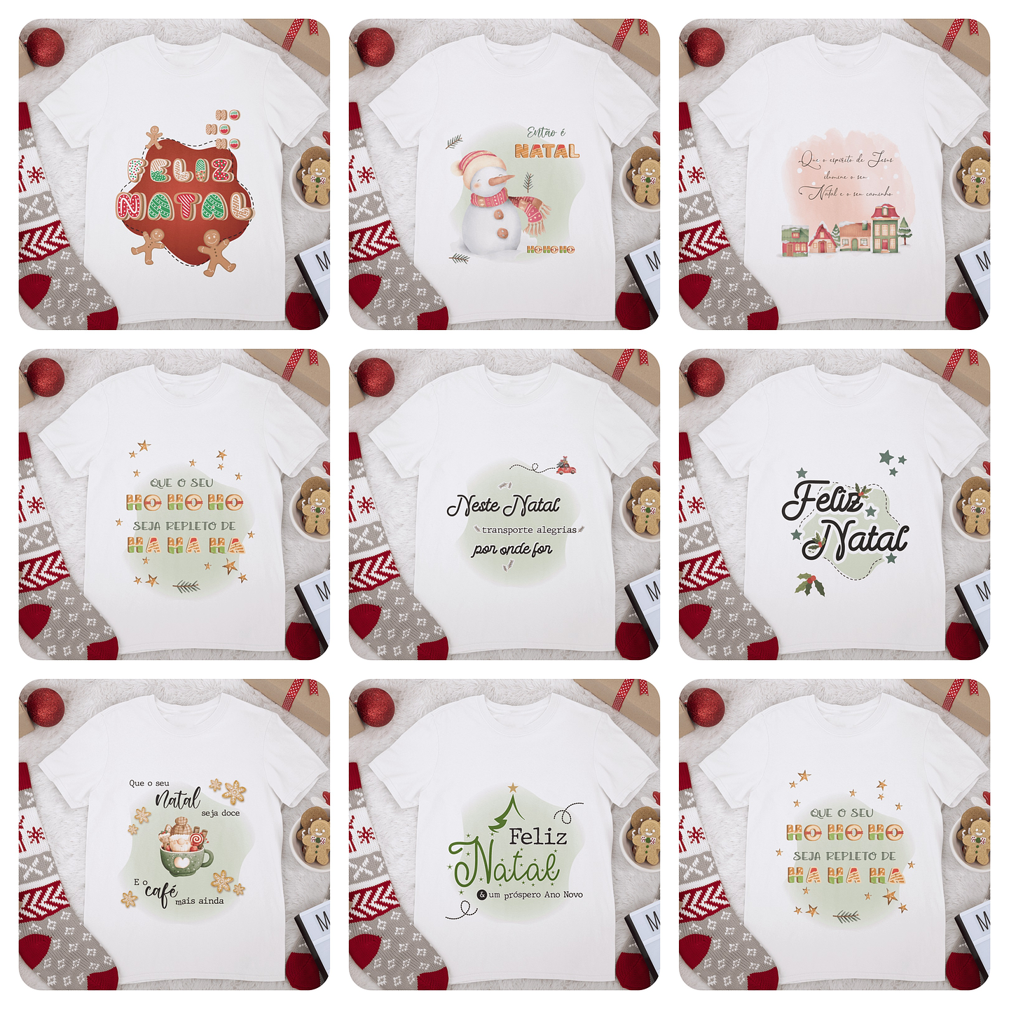 24 Artes Caneca e Almofada Natal Encantado Arquivo em Png 1