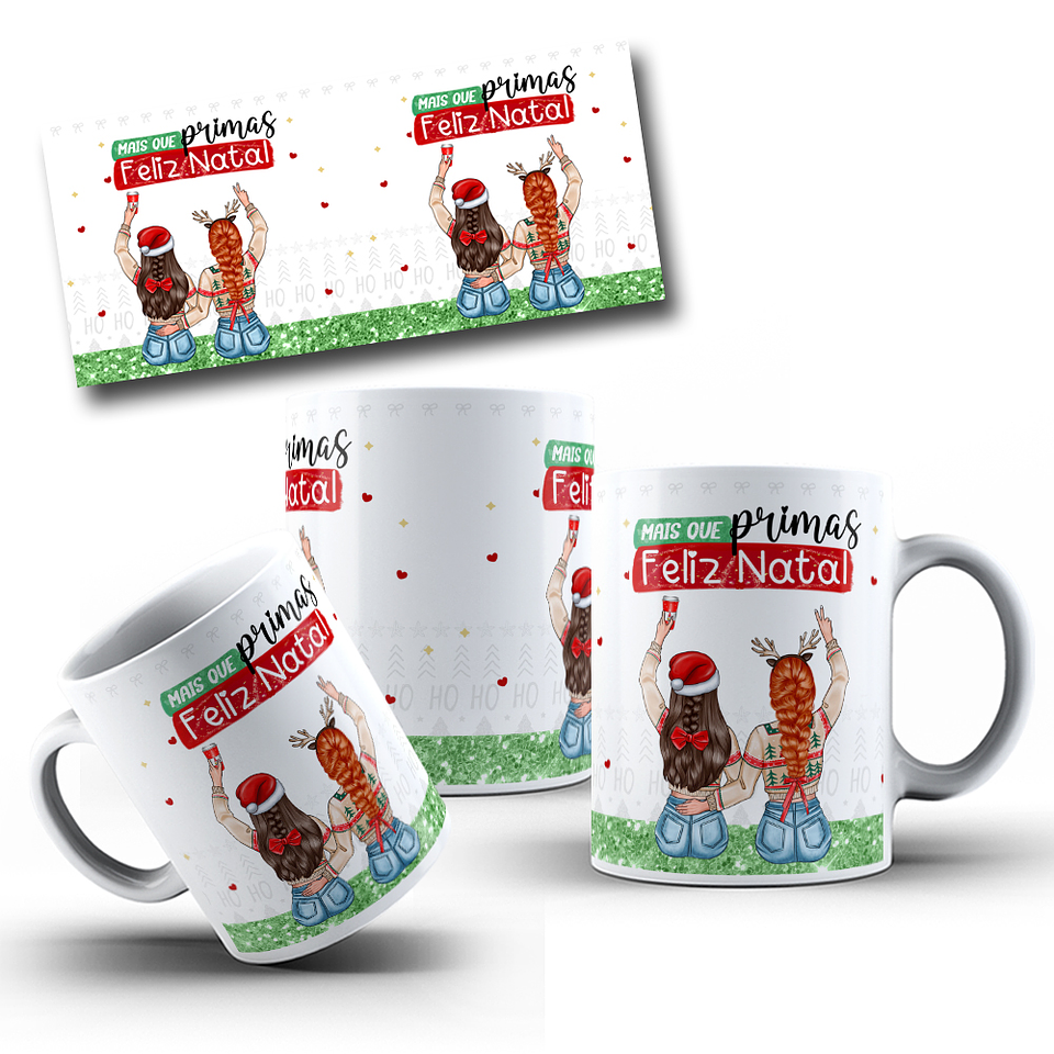 20 Artes Caneca Natal Mais que Irmãs, Amizade Bonequinhas Arquivo em Png 5