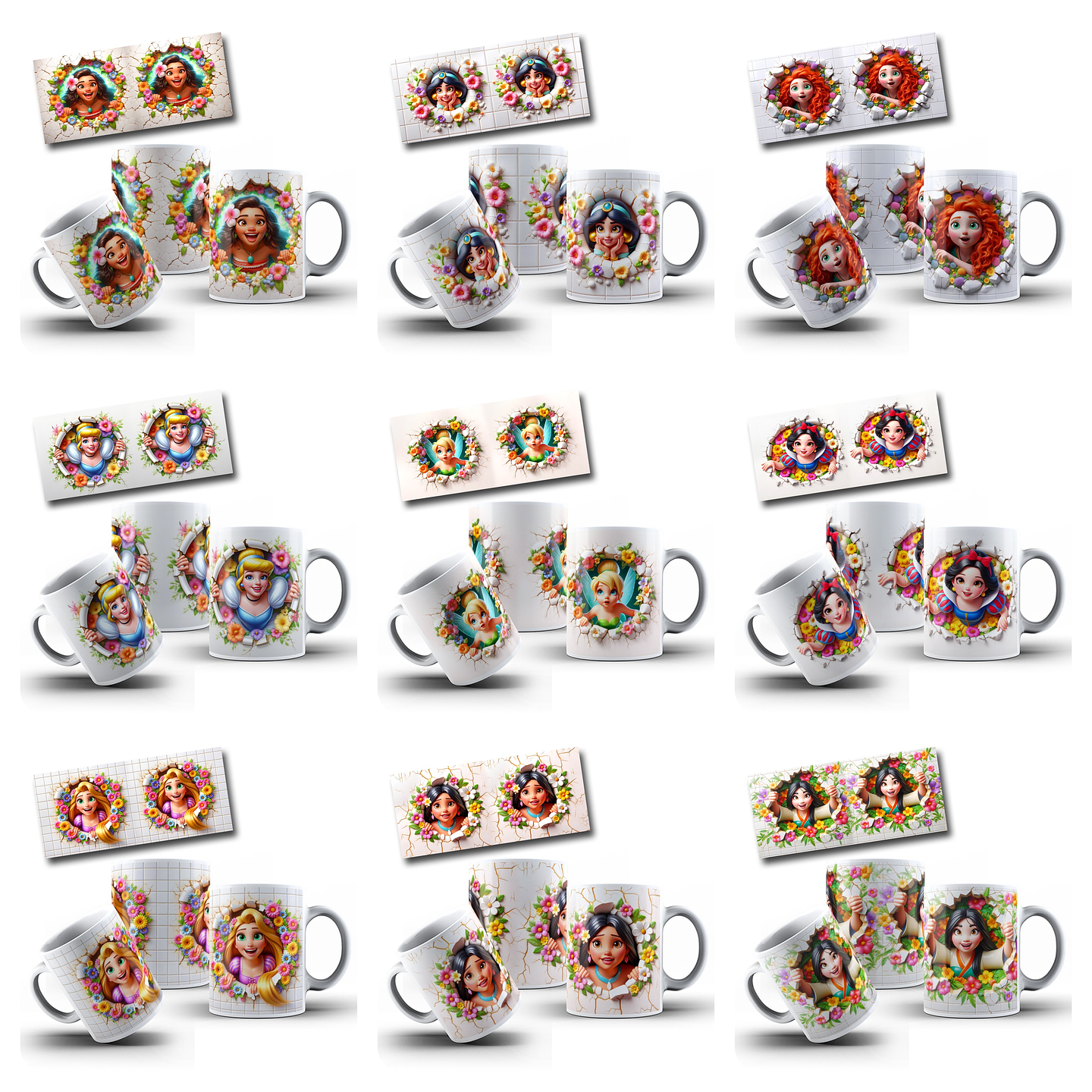 83 Artes Caneca Personagens 3D Arquivo em Png  3