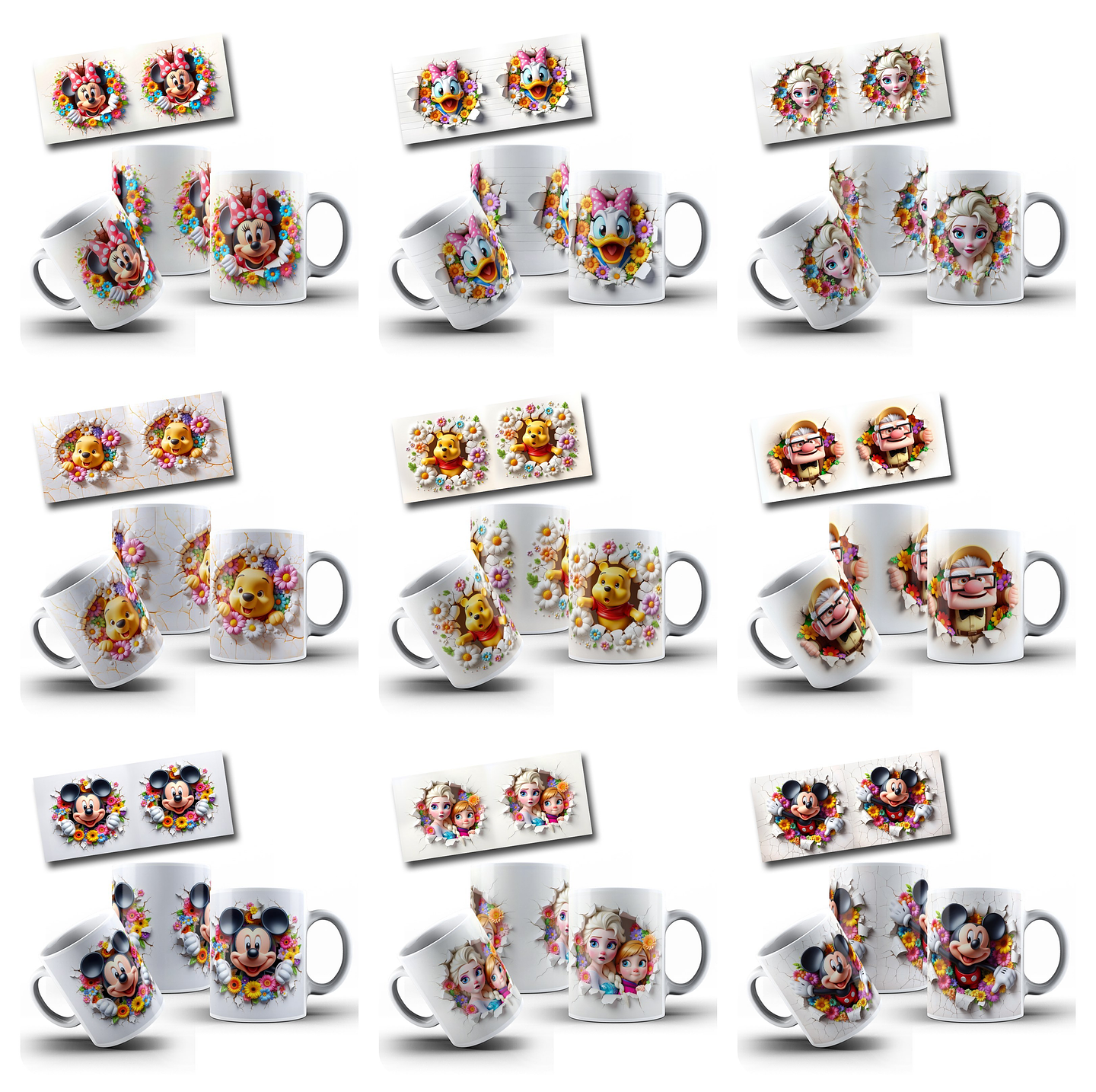 83 Artes Caneca Personagens 3D Arquivo em Png  10