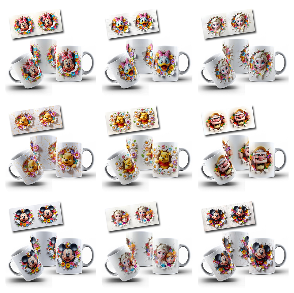 83 Artes Caneca Personagens 3D Arquivo em Png  10