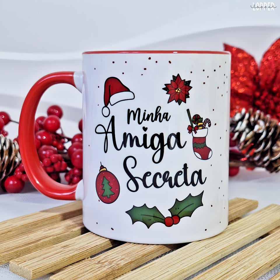 2 Artes Caneca Natal Amigo Secreto Arquivo em Jpg  1