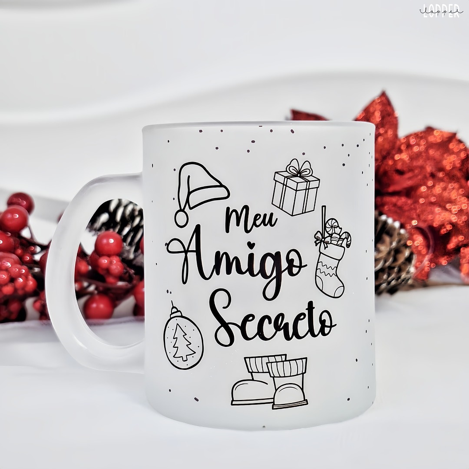 2 Artes Caneca Natal Amigo Secreto Arquivo em Jpg  3