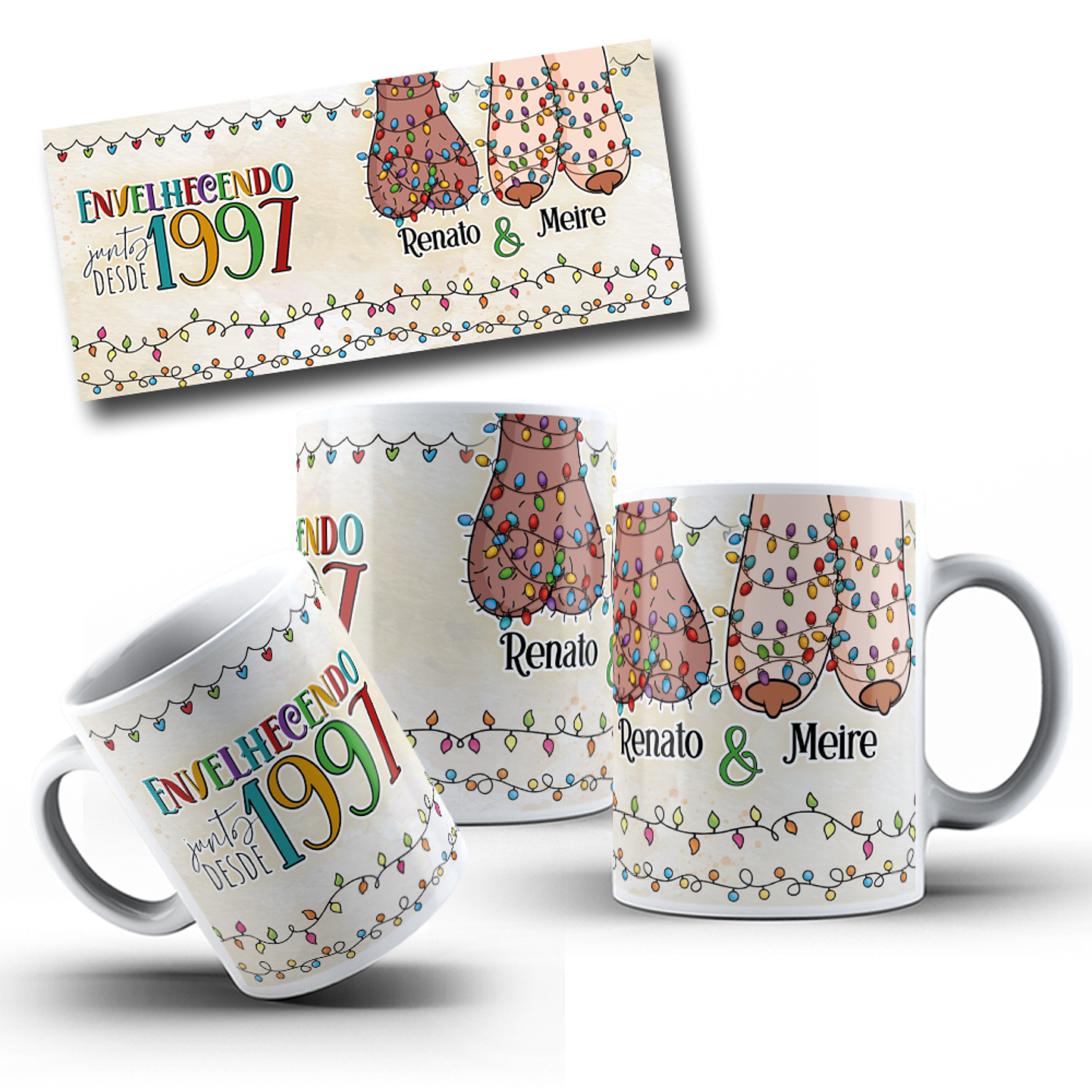 7 Artes Caneca Envelhecer Juntos Arquivo em Jpg  2