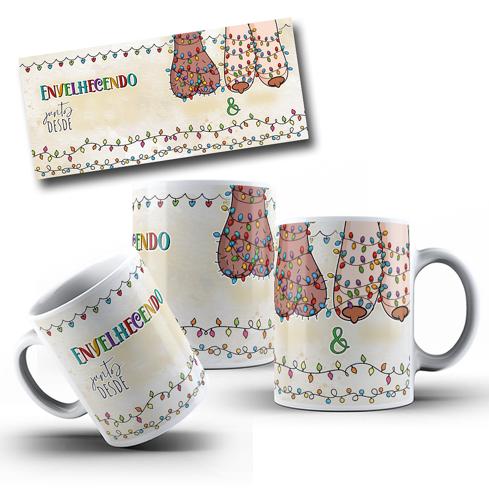 7 Artes Caneca Envelhecer Juntos Arquivo em Jpg  3