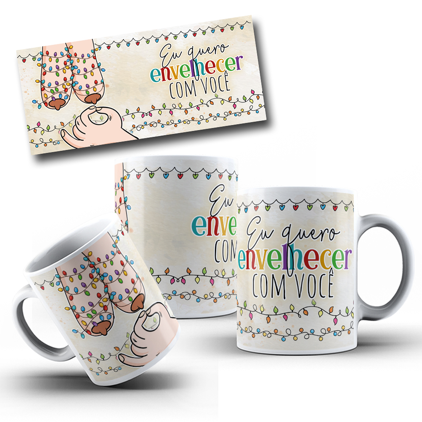 7 Artes Caneca Envelhecer Juntos Arquivo em Jpg  4