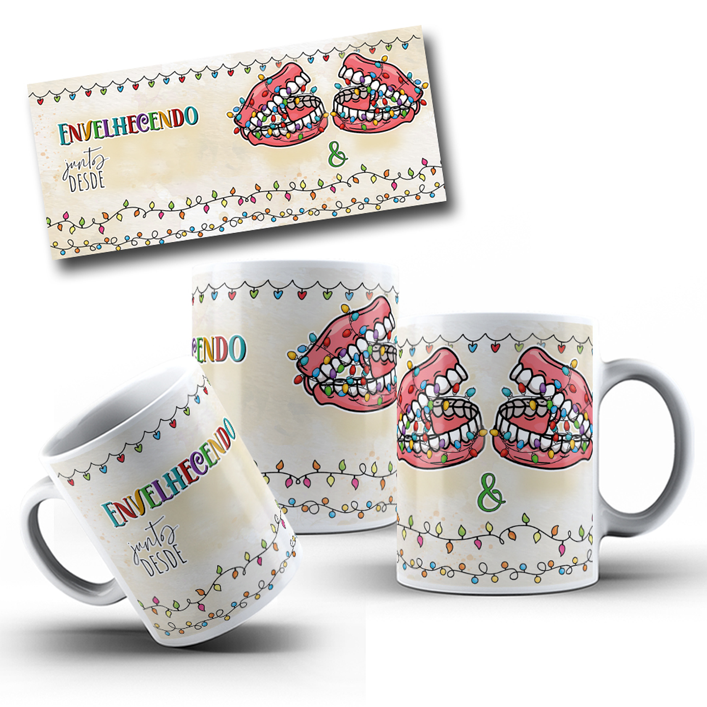 7 Artes Caneca Envelhecer Juntos Arquivo em Jpg  5