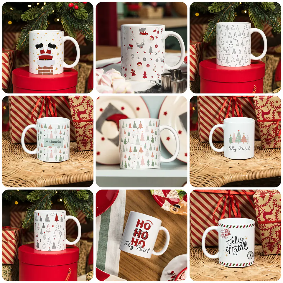 20 Artes Caneca Natal Natalina Arquivo em Png 3