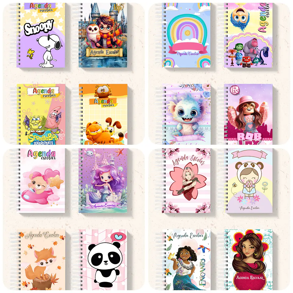 Mega Combo Arquivo Agendas Escolares Mascotes e Personagens 2025 Com atualizações em Pdf  3
