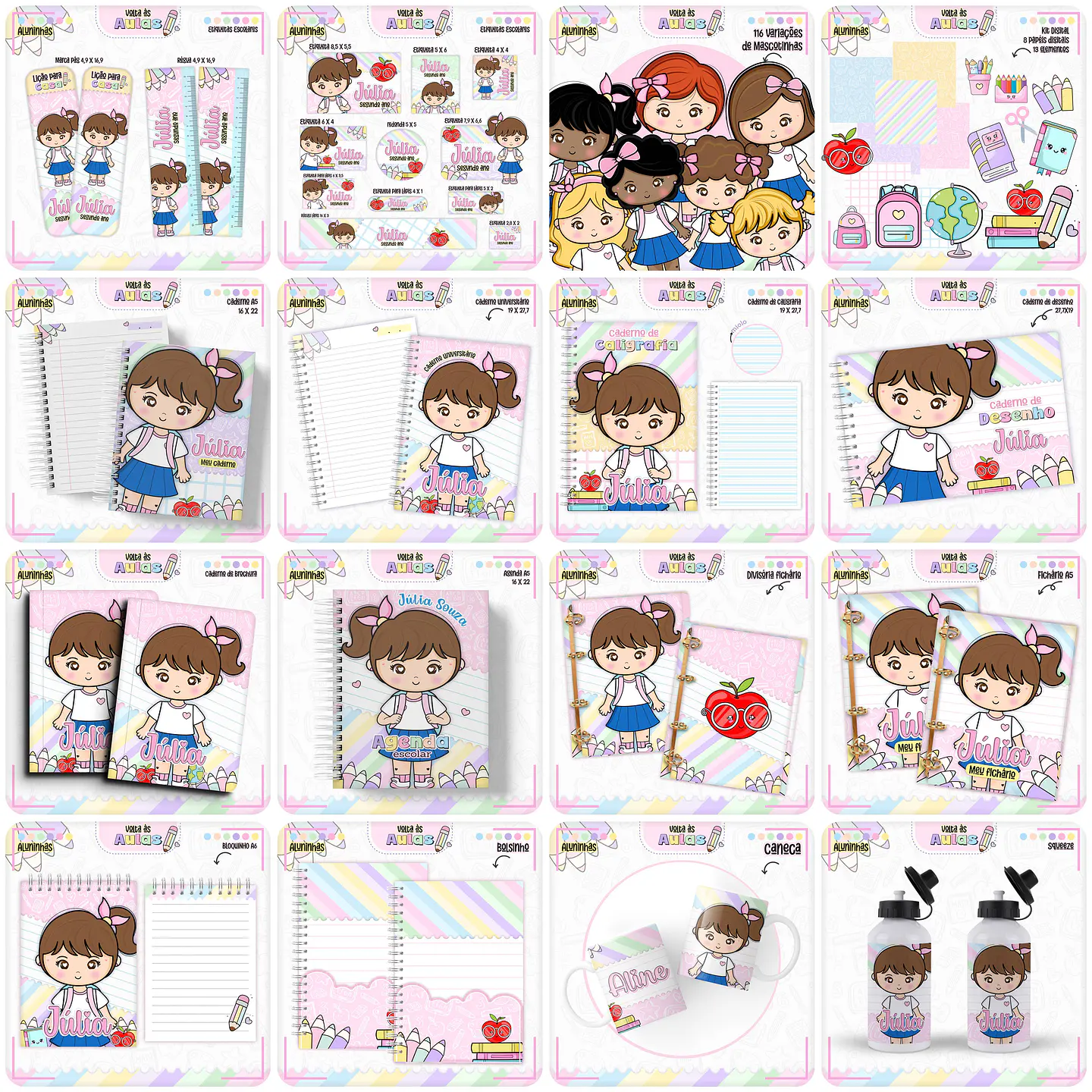 Mega Combo Arquivo Agendas Escolares Mascotes e Personagens 2025 Com atualizações em Pdf  6