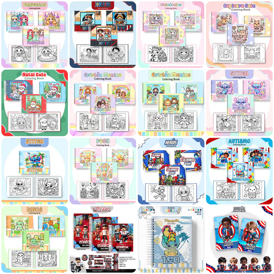 Mega Combo Arquivo Agendas Escolares Mascotes e Personagens 2025 Com atualizações em Pdf  10