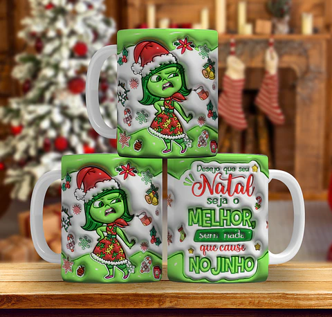 9 Artes Caneca Natal Divertidamente Arquivo em Jpg
