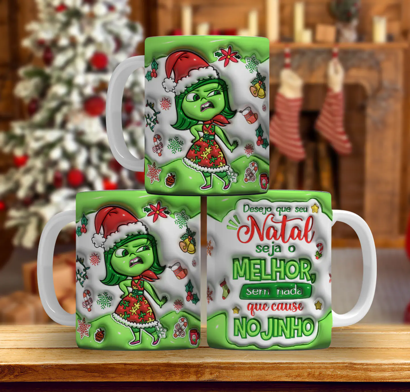 9 Artes Caneca Natal Divertidamente Arquivo em Jpg 1