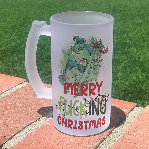 16 Artes para Copo Chopp Grinch Natal Arquivo Editavel 